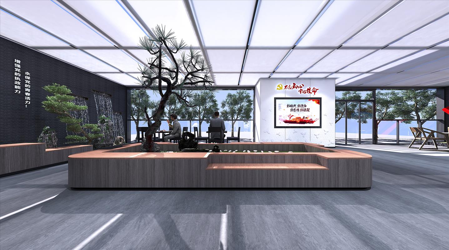 紅色黨建館設計—思威圖數字智慧黨建設計分享——金城社區黨群服務中心