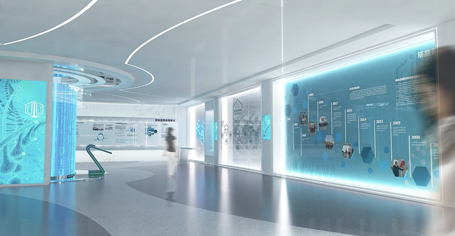 干細胞科普長廊設計—思威圖數(shù)字干細胞科普館展廳基因檢測展廳生命科學館為科學探索新意
