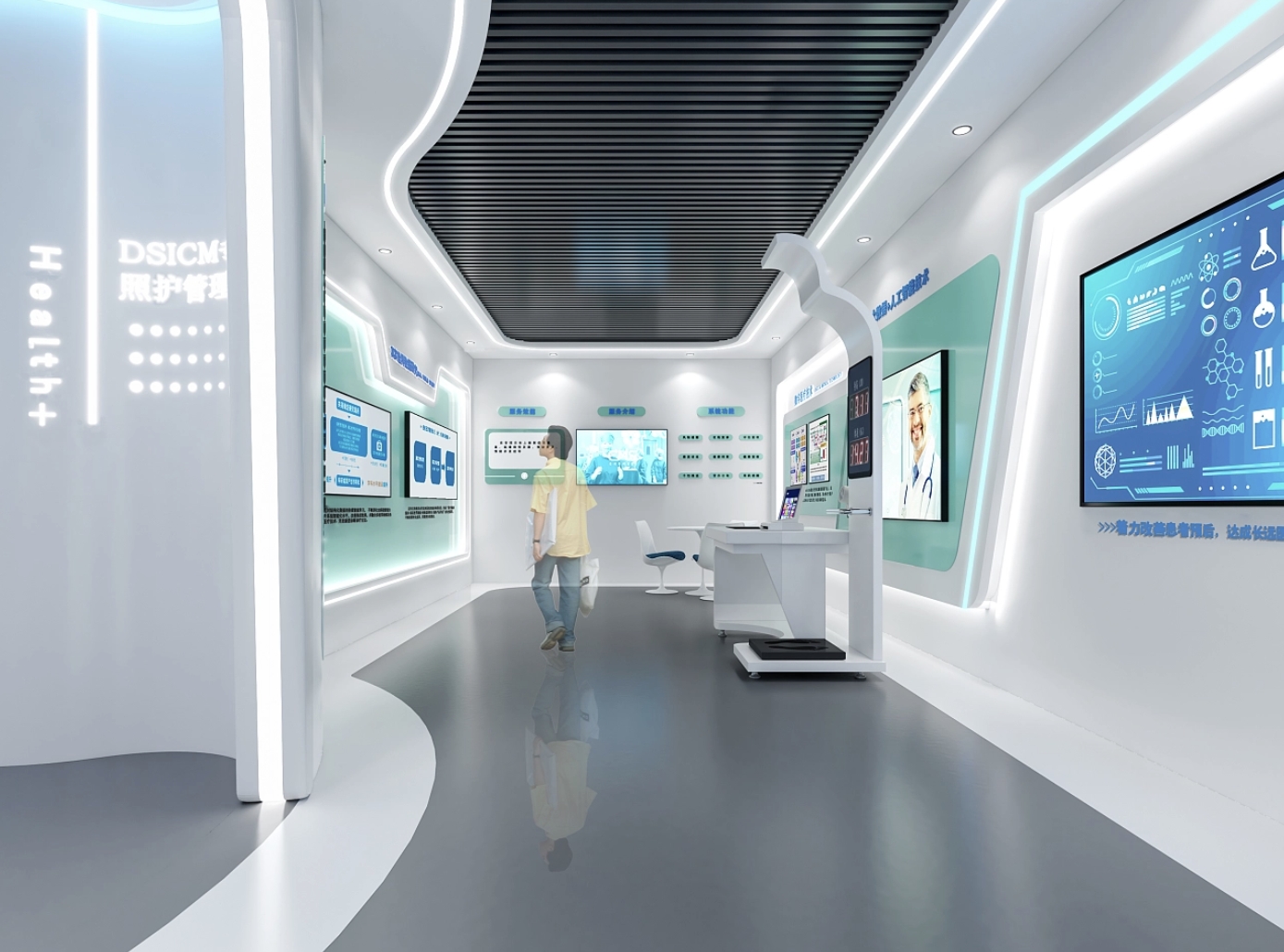 干細胞展廳設計—思威圖數字在干細胞展廳中，展示干細胞的最新應用案例是讓觀眾了解干細胞技術和其潛力的重要途徑